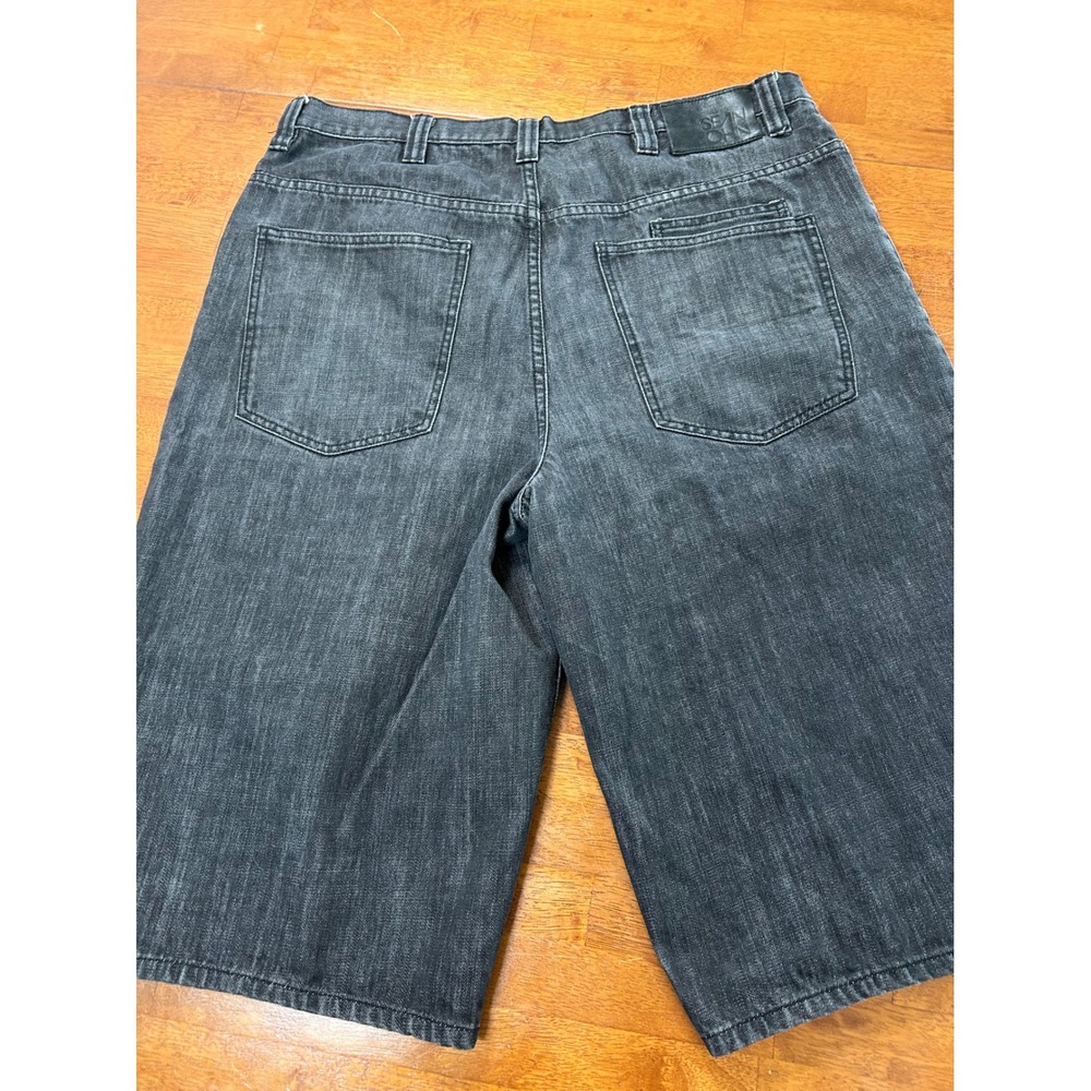 Sean John Denim Shorts Mens 38 Black Relaxed Fit Baggy Streetwear Y2K Hip Hop - Picture 9 of 12